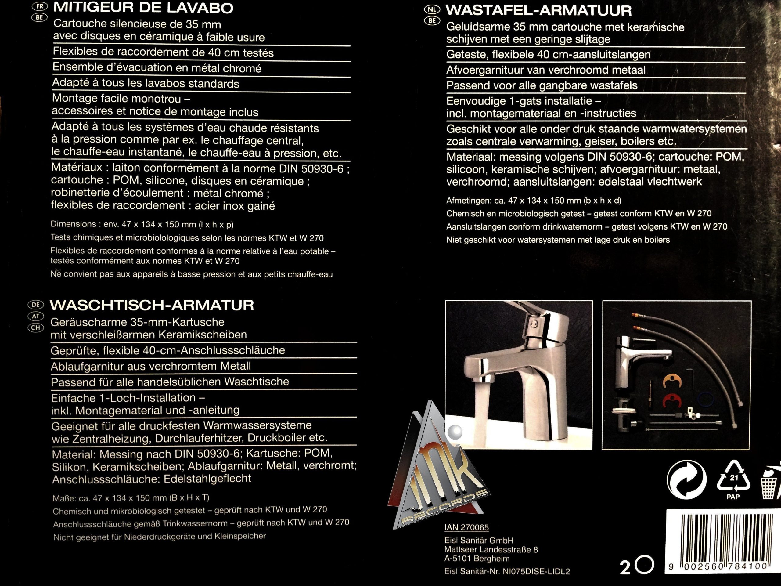 MITIGEUR LAVABO MIOMARE – Image 2