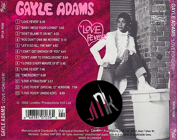 GAYLE ADAMS - LOVE FEVER – Image 3