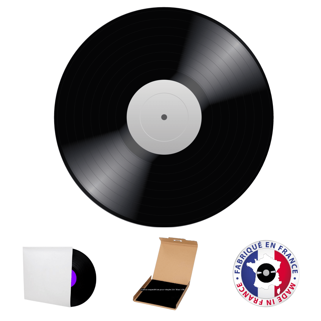 DISQUE VINYLE VIERGE 30 cm (l’unité) avec sillons