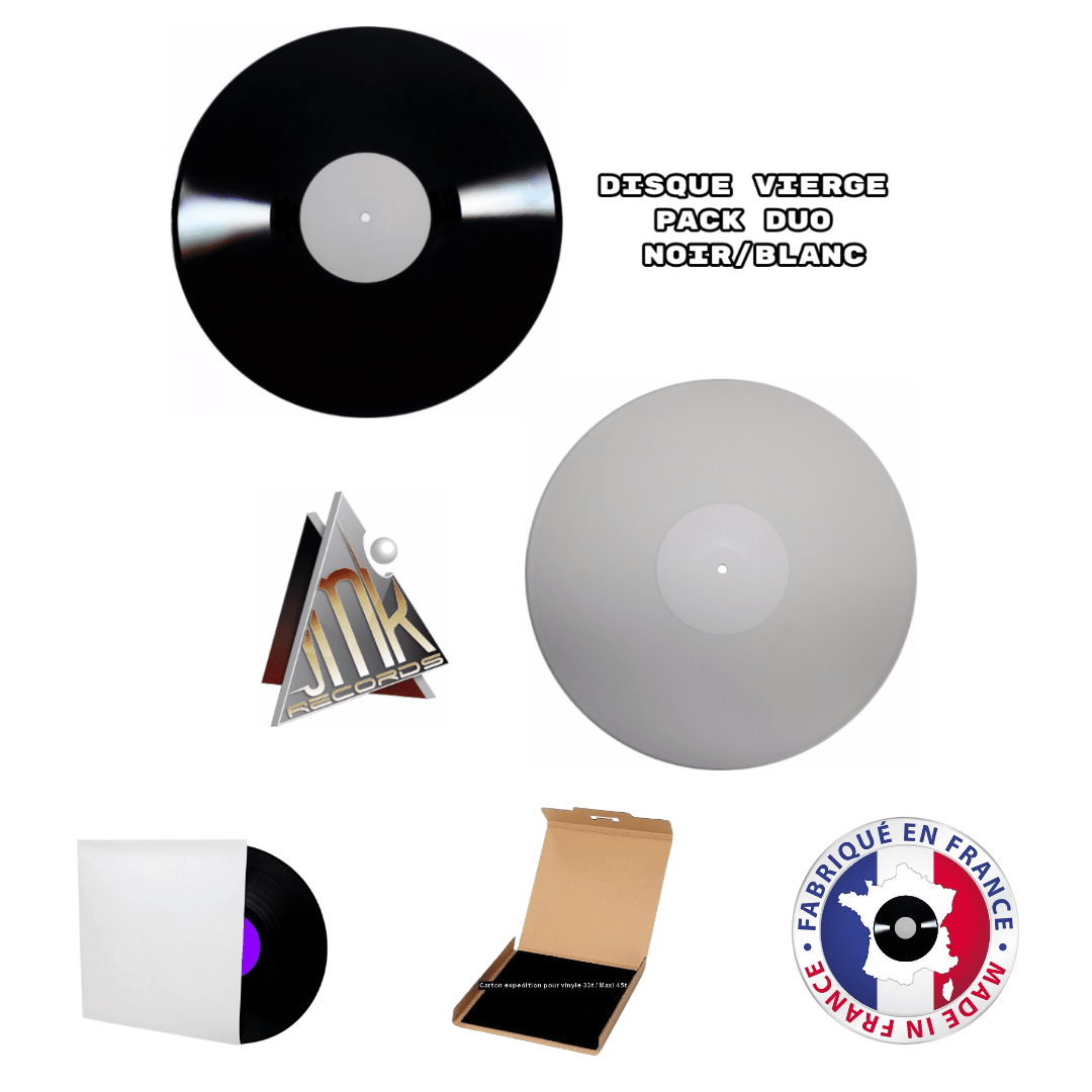 DISQUE VINYLE VIERGE PACK DUO 2
