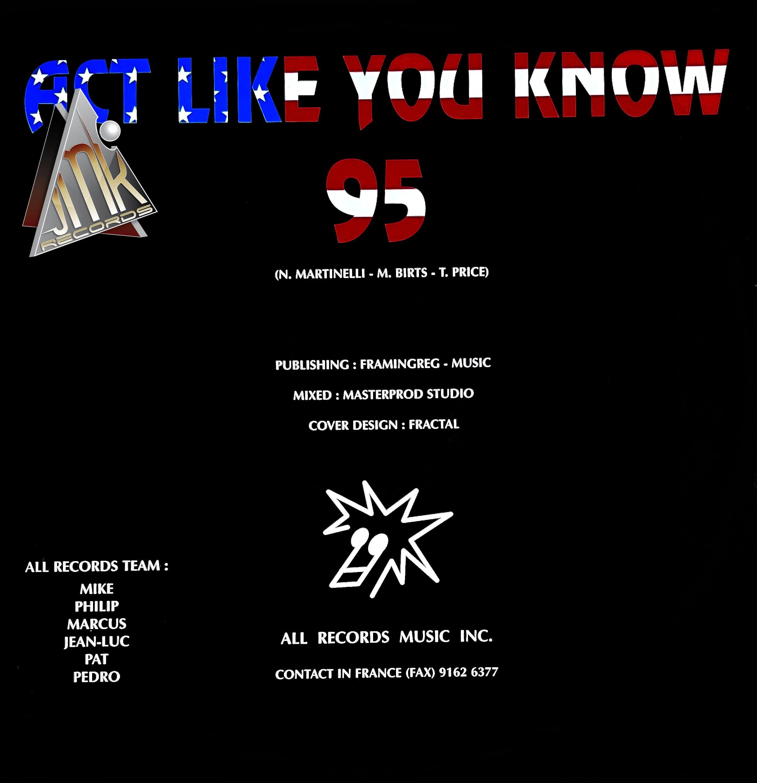 F.L.B. FEAT BILL WESLEY - ACT LIKE YOU KNOW 95 – Image 2
