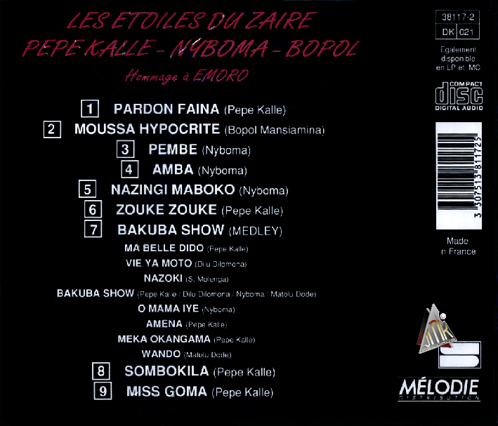 Les étoiles du Zaïre Pepe Kalle - Nyboma - Bopol / Hommage à Emoro – Image 2
