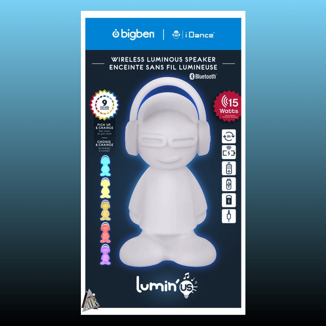Enceinte sans-fil lumineuse dude blanc Lumin'us Bigben