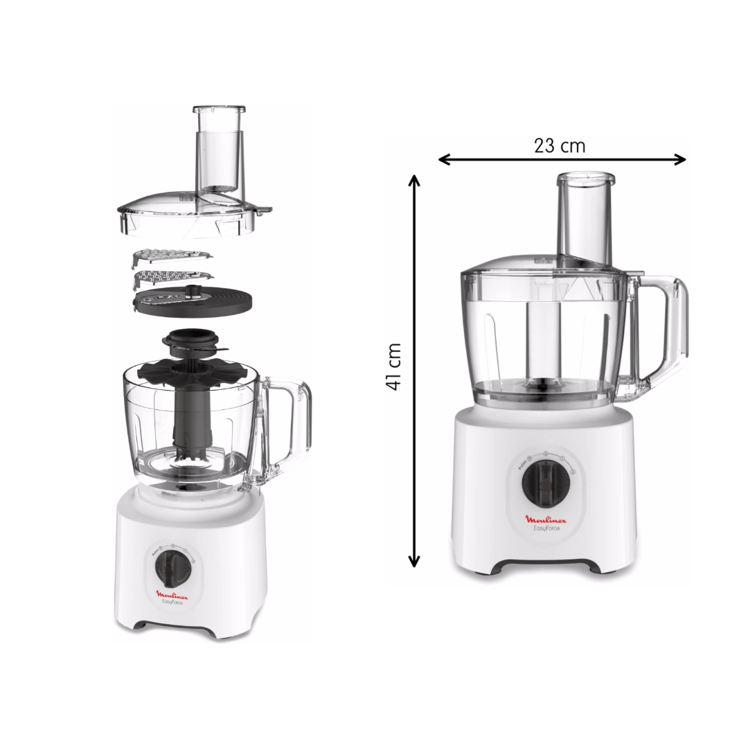 Moulinex Easy force Robot multifonction 5 accessoires 700 W Blanc – Image 2