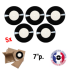 DISQUE VINYLE VIERGE NOIR 7" 5x
