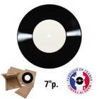 DISQUE VINYLE VIERGE NOIR 7" (L’unité)