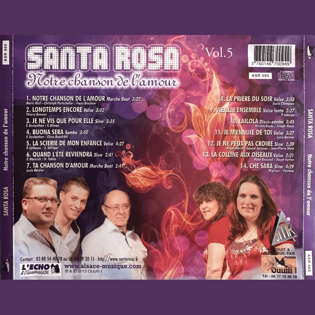 Orchestre Santa Rosa - Notre Chanson De L'amour Vol:5 – Image 2