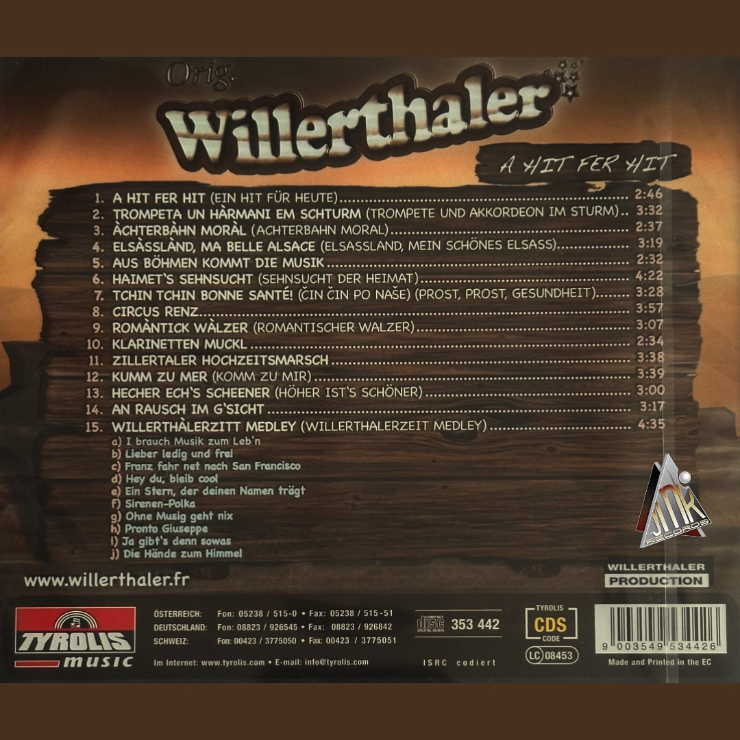 Orig.Willerthaler A Hit Fer Hit-Vol.3 – Image 2