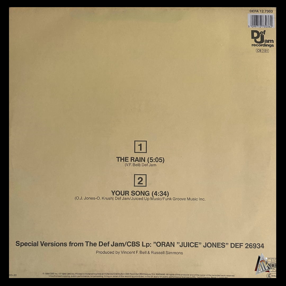 ORAN JUICE JONES - THE RAIN – Image 2