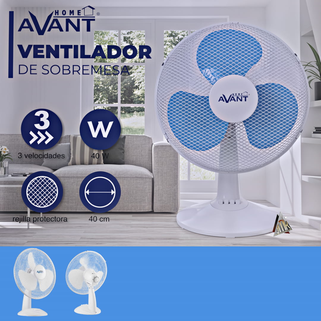 VENTILATEUR HOME AVANT 40 CM BLANC – Image 2